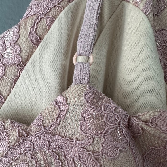 Mi Ami Lace Blush‎ Pink Fit & Flare Mini Dress - Picture 8 of 15